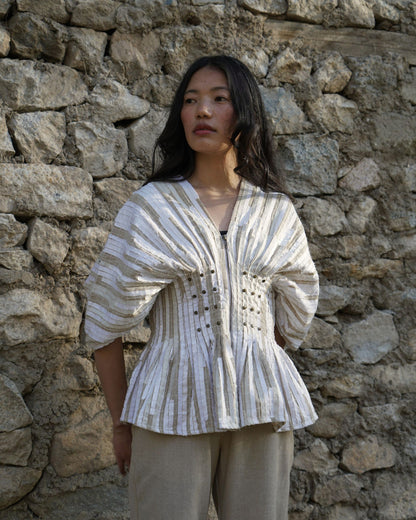 Pangong Textured Jacket – Sand