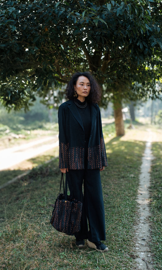 Handwoven Ying Yang Blazer-Set