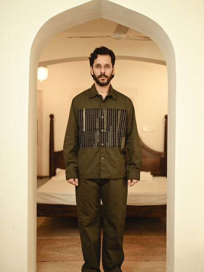 Upcycled Hunza Shirt Set - Green