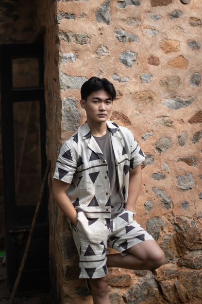 Okinawa Safari Shirt Menswear- Printed